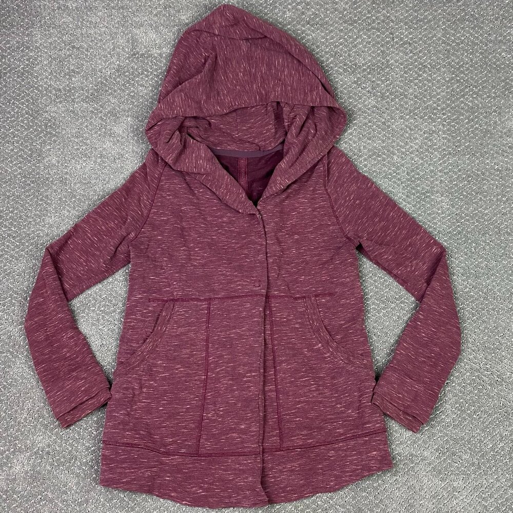 Lululemon Find Your Centre Wrap Women's 4 Heathered Marled Rust Berry Hoodie
